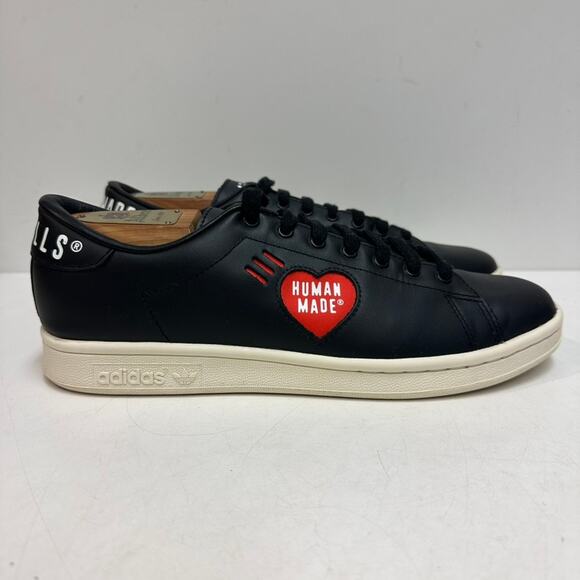 EXCELLENT Human Made x adidas Stan Smith ‘Black’Casual Sneaker Streetwear 8 - Picture 2 of 11